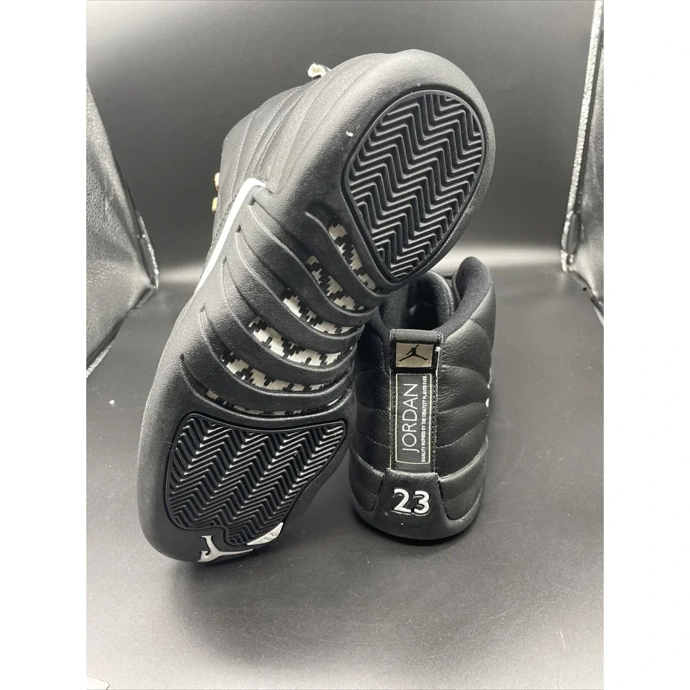Air Jordan 12 Retro The Master Mens 130690-013‎ Black White Gold Shoes Size 8